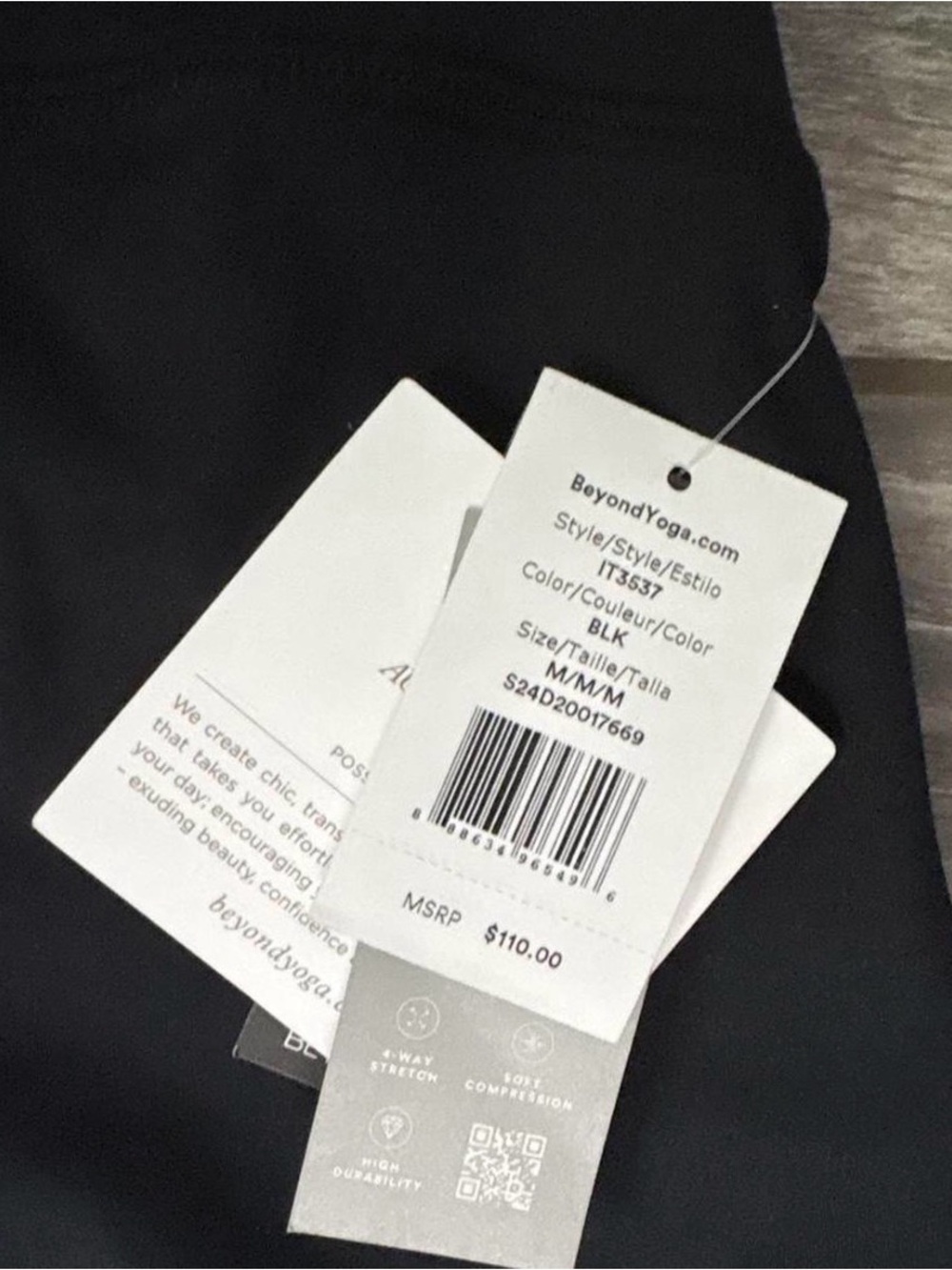 Beyond Yoga Black Leggings with Retail Tags - Picture 2 of 4